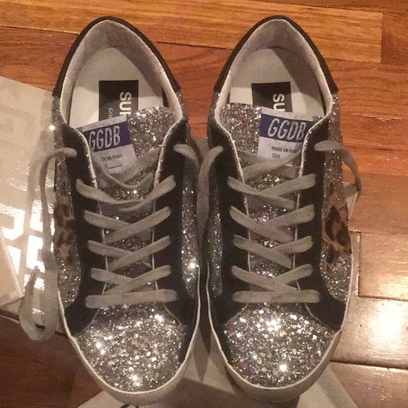 Golden Goose Silver Sparkle Sneakers - Picture 5 of 6